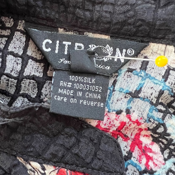 CITRON OF SANTA MONICA 100% Silk Button Front Top - S - Picture 7 of 10